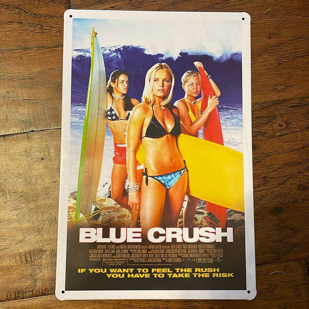 Blue Crush Tin Sign